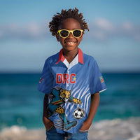 Custom Football 2026 DR Congo Leopards Kid Hawaiian Shirt Warriors of the Equator