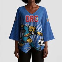 Custom Football 2026 DR Congo Leopards Kimono Sleeve Blouse Warriors of the Equator