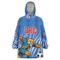 Custom Football 2026 DR Congo Leopards Wearable Blanket Hoodie Warriors of the Equator
