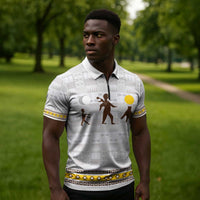 Personalized Kingdom of Kakongo Zipper Polo Shirt Royal Stylized