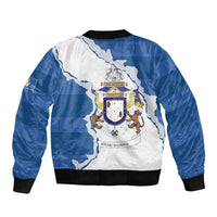 Kingdom of Loango Sleeve Zip Bomber Jacket African Pattern Flag Stylized