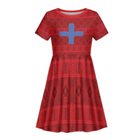 Kingdom of Ndongo Kid Short Sleeve Dress Utuminu ua Ngola