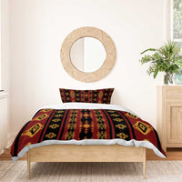 Navajo Native America South Western Inspired Bedding Set Red Tribal Pattern