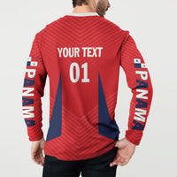Personalized Panama 2024 Football Button Sweatshirt Go Los Canaleros - Wonder Print Shop