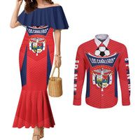 Personalized Panama 2024 Football Couples Matching Mermaid Dress and Long Sleeve Button Shirt Go Los Canaleros