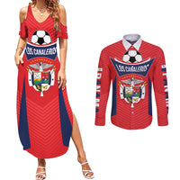 Personalized Panama 2024 Football Couples Matching Summer Maxi Dress and Long Sleeve Button Shirt Go Los Canaleros - Wonder Print Shop