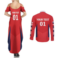 Personalized Panama 2024 Football Couples Matching Summer Maxi Dress and Long Sleeve Button Shirt Go Los Canaleros - Wonder Print Shop