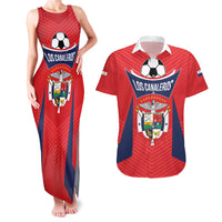 Personalized Panama 2024 Football Couples Matching Tank Maxi Dress and Hawaiian Shirt Go Los Canaleros - Wonder Print Shop