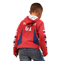 Personalized Panama 2024 Football Kid Hoodie Go Los Canaleros - Wonder Print Shop