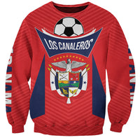 Personalized Panama 2024 Football Sweatshirt Go Los Canaleros - Wonder Print Shop