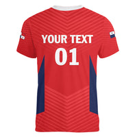 Personalized Panama 2024 Football Women V-Neck T-Shirt Go Los Canaleros - Wonder Print Shop