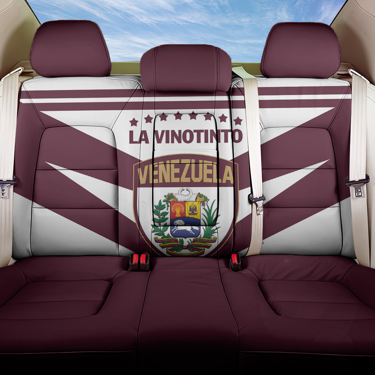 Venezuela 2024 Football Back Car Seat Cover Mano tengo fe La Vinotinto