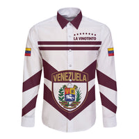 Personalized Venezuela 2024 Football Long Sleeve Button Shirt Mano tengo fe La Vinotinto - Wonder Print Shop