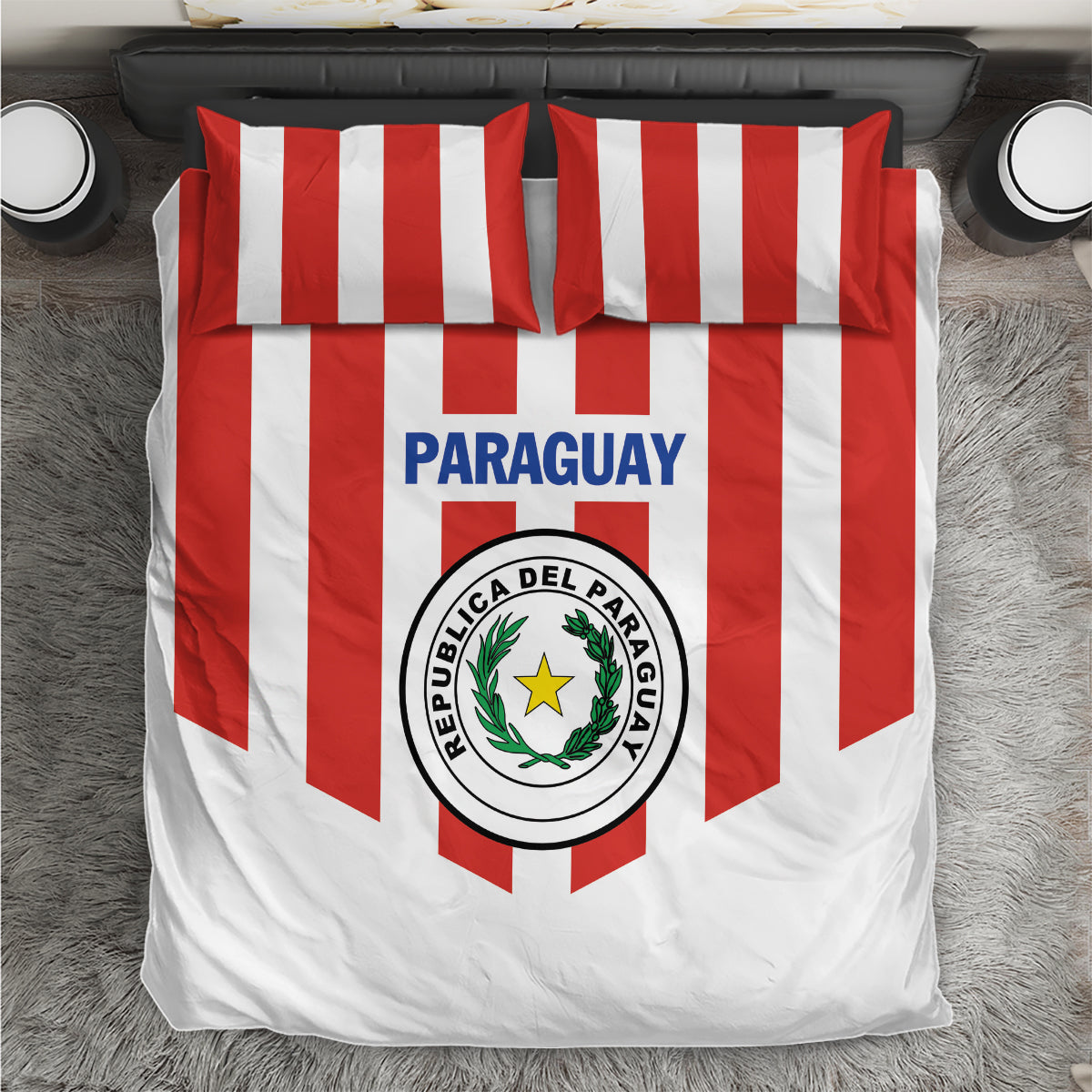 Paraguay 2024 Football Bedding Set Come On La Albirroja