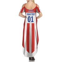 Personalized Paraguay 2024 Football Summer Maxi Dress Come On La Albirroja - Wonder Print Shop