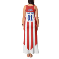Personalized Paraguay 2024 Football Tank Maxi Dress Come On La Albirroja - Wonder Print Shop