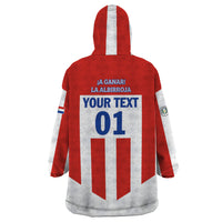 Personalized Paraguay 2024 Football Wearable Blanket Hoodie Come On La Albirroja - Wonder Print Shop