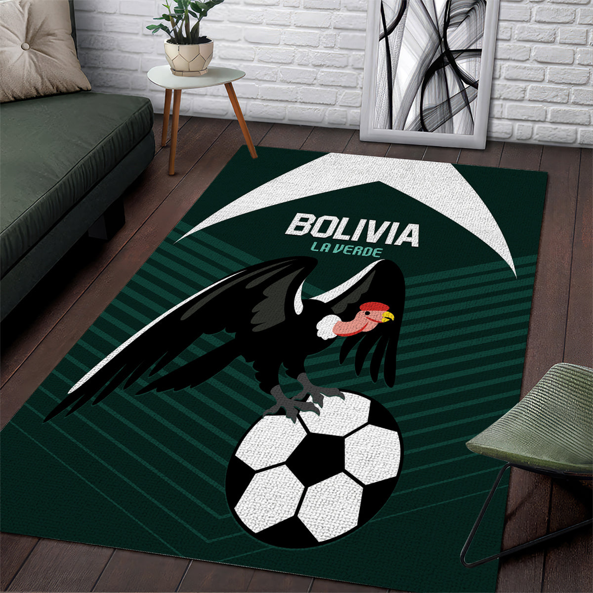 Bolivia 2024 Football Area Rug La Verd Go Champion