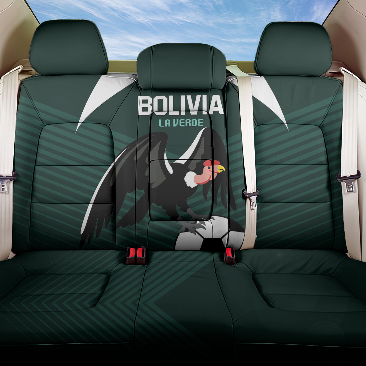 Bolivia 2024 Football Back Car Seat Cover La Verd Go Champion