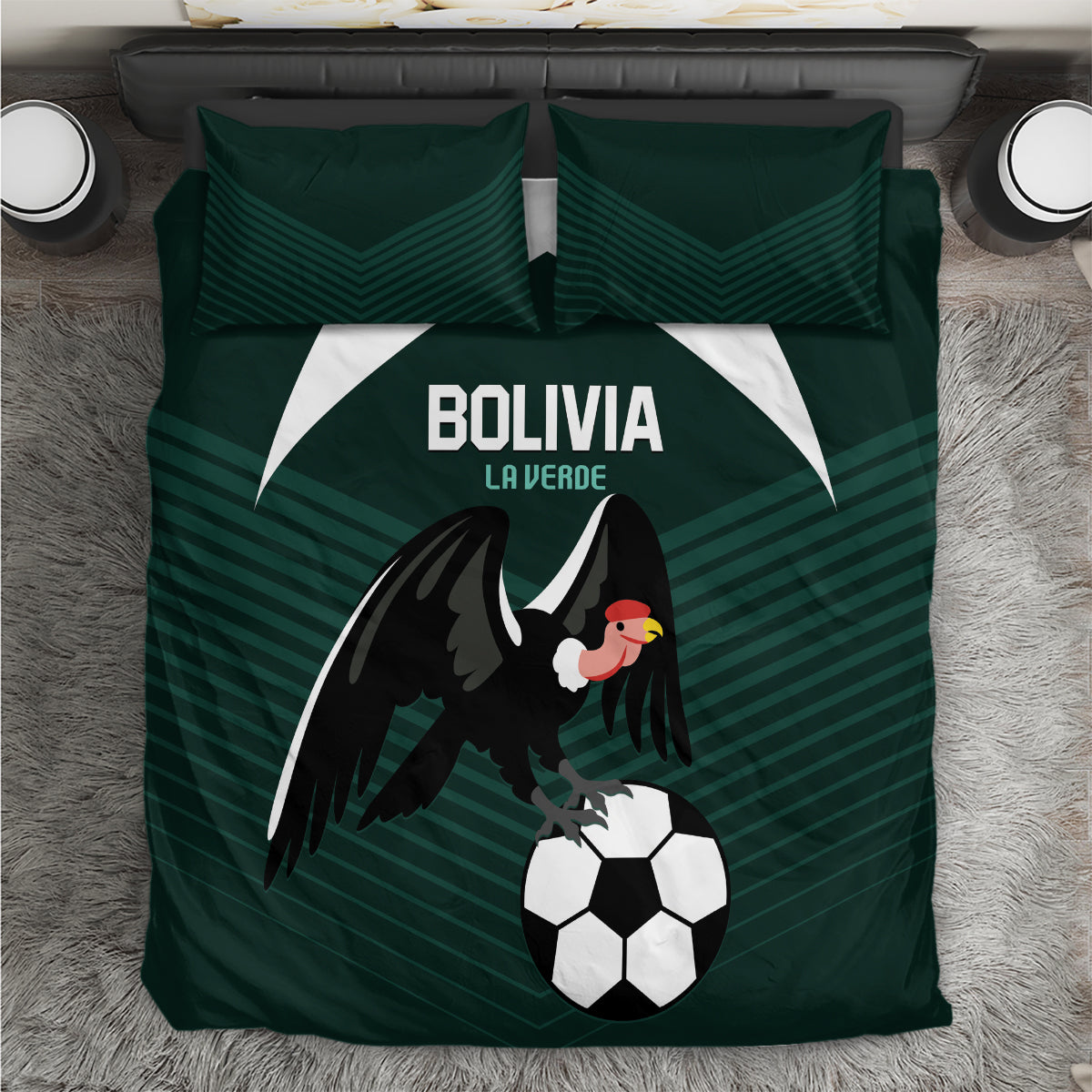 Bolivia 2024 Football Bedding Set La Verd Go Champion