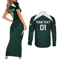 Personalized Bolivia 2024 Football Couples Matching Short Sleeve Bodycon Dress and Long Sleeve Button Shirt La Verd Go Champion - Wonder Print Shop