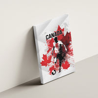 Canada 2024 Soccer Canvas Wall Art Canadian Player Maple Leaf - Wonder Print Shop