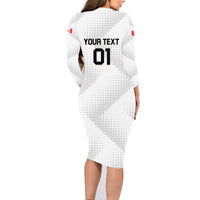 Personalized Canada 2024 Soccer Family Matching Long Sleeve Bodycon Dress and Hawaiian Shirt Canadian Player Maple Leaf - Wonder Print Shop