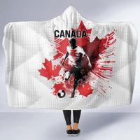 Canada 2024 Soccer Hooded Blanket Canadian Player Maple Leaf