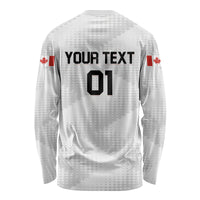 Personalized Canada 2024 Soccer Long Sleeve Shirt Canadian Player Maple Leaf - Wonder Print Shop