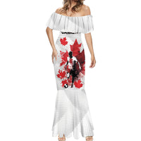 Personalized Canada 2024 Soccer Mermaid Dress Canadian Player Maple Leaf - Wonder Print Shop