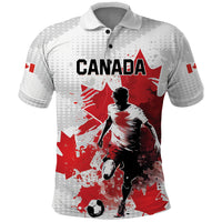 Personalized Canada 2024 Soccer Polo Shirt Canadian Player Maple Leaf - Wonder Print Shop