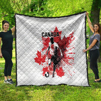 Canada 2024 Soccer Quilt Canadian Player Maple Leaf - Wonder Print Shop