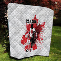 Canada 2024 Soccer Quilt Canadian Player Maple Leaf - Wonder Print Shop