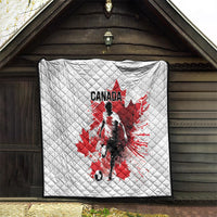 Canada 2024 Soccer Quilt Canadian Player Maple Leaf - Wonder Print Shop