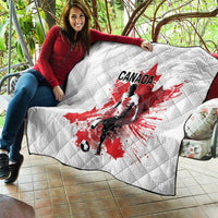 Canada 2024 Soccer Quilt Canadian Player Maple Leaf - Wonder Print Shop
