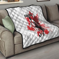 Canada 2024 Soccer Quilt Canadian Player Maple Leaf - Wonder Print Shop