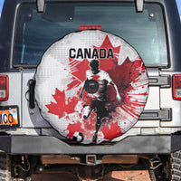 Canada 2024 Soccer Spare Tire Cover Canadian Player Maple Leaf - Wonder Print Shop