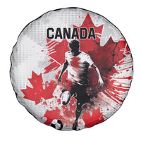 Canada 2024 Soccer Spare Tire Cover Canadian Player Maple Leaf - Wonder Print Shop