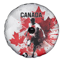 Canada 2024 Soccer Spare Tire Cover Canadian Player Maple Leaf - Wonder Print Shop