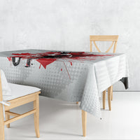 Canada 2024 Soccer Tablecloth Canadian Player Maple Leaf - Wonder Print Shop