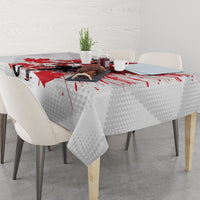 Canada 2024 Soccer Tablecloth Canadian Player Maple Leaf - Wonder Print Shop