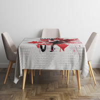 Canada 2024 Soccer Tablecloth Canadian Player Maple Leaf - Wonder Print Shop