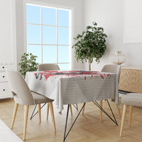 Canada 2024 Soccer Tablecloth Canadian Player Maple Leaf - Wonder Print Shop