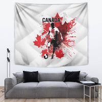 Canada 2024 Soccer Tapestry Canadian Player Maple Leaf - Wonder Print Shop