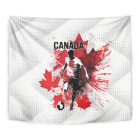 Canada 2024 Soccer Tapestry Canadian Player Maple Leaf - Wonder Print Shop