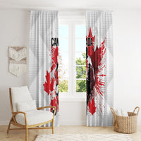Canada 2024 Soccer Window Curtain Canadian Player Maple Leaf - Wonder Print Shop