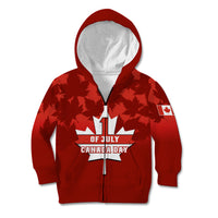 1 July Canada Independence Day Kid Hoodie Canadian Maple Leaf Happy 156th Anniversary - Wonder Print Shop