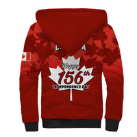1 July Canada Independence Day Sherpa Hoodie Canadian Maple Leaf Happy 156th Anniversary - Wonder Print Shop