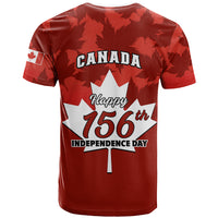 1 July Canada Independence Day T Shirt Canadian Maple Leaf Happy 156th Anniversary - Wonder Print Shop