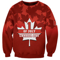 Custom 1 July Canada Independence Day Sweatshirt Canadian Maple Leaf Happy 156th Anniversary - Wonder Print Shop